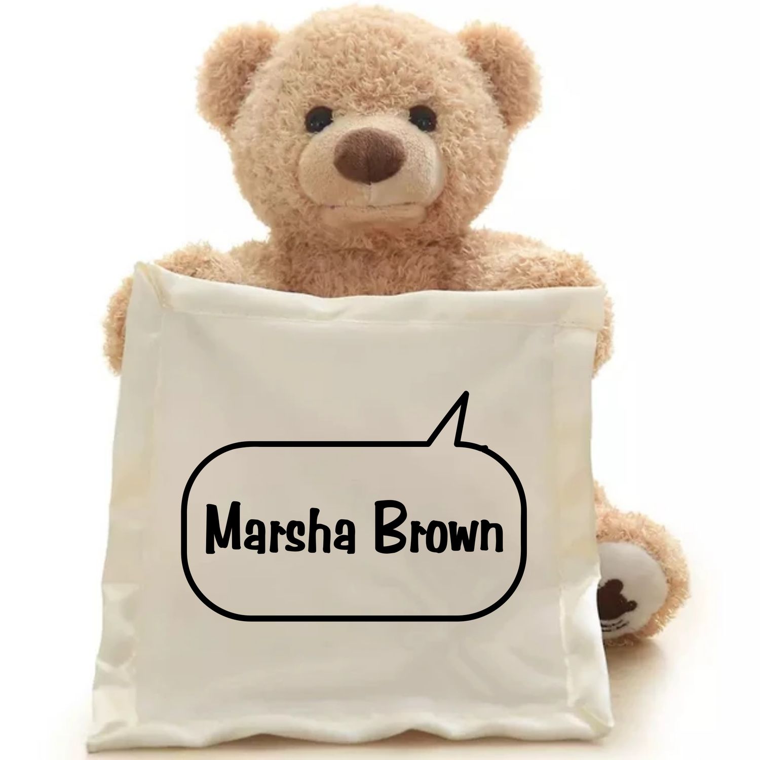 Personalized NameSake Peek-A-Boo Teddy Bear &quot;MONOGRAM&quot;| Personalized Toy| Plush Toy| Animated Toy| Personalized Teddy Bear| Stuffed Animals for all