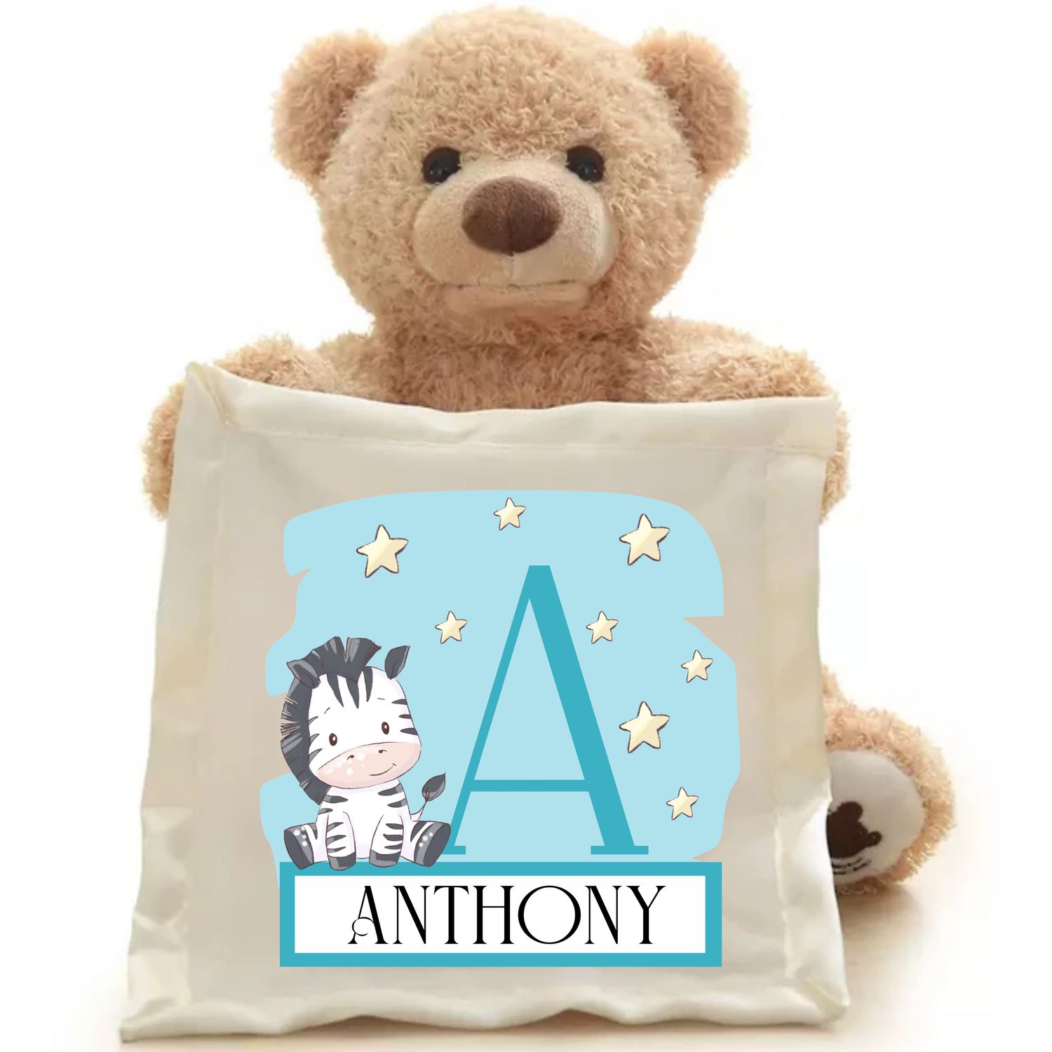 Personalized NameSake Peek-A-Boo Teddy Bear &quot;MONOGRAM&quot;| Personalized Toy| Plush Toy| Animated Toy| Personalized Teddy Bear| Stuffed Animals for all