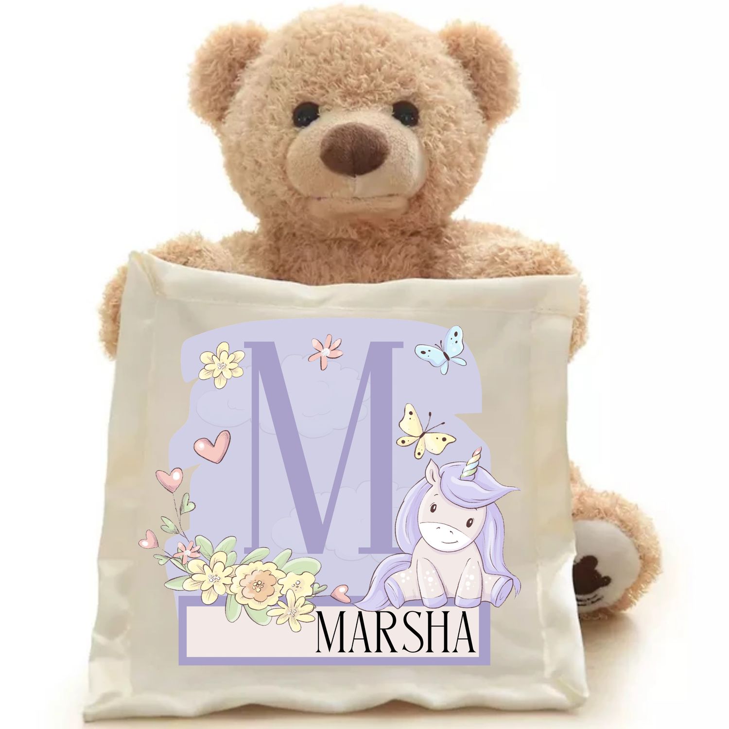 Personalized NameSake Peek-A-Boo Teddy Bear &quot;MONOGRAM&quot;| Personalized Toy| Plush Toy| Animated Toy| Personalized Teddy Bear| Stuffed Animals for all