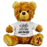 Personalized Scripture Bear &quot;DO EVERYTHING&quot; Christian Gifts| Church Gift| Birthday Bear| Teddy Bear with Bible verse| Teddy Bear with name| NameSake Teddy Bear| Customized Stuffed Animals| Grad Bear