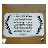 Christian Prayer Mat &quot;I WILL ALWAYS BELIEVE&quot; | Personalized Prayer Mat | Inspirational gift | Church gift | Christian gift | Prayer room accessories | Bedside mat