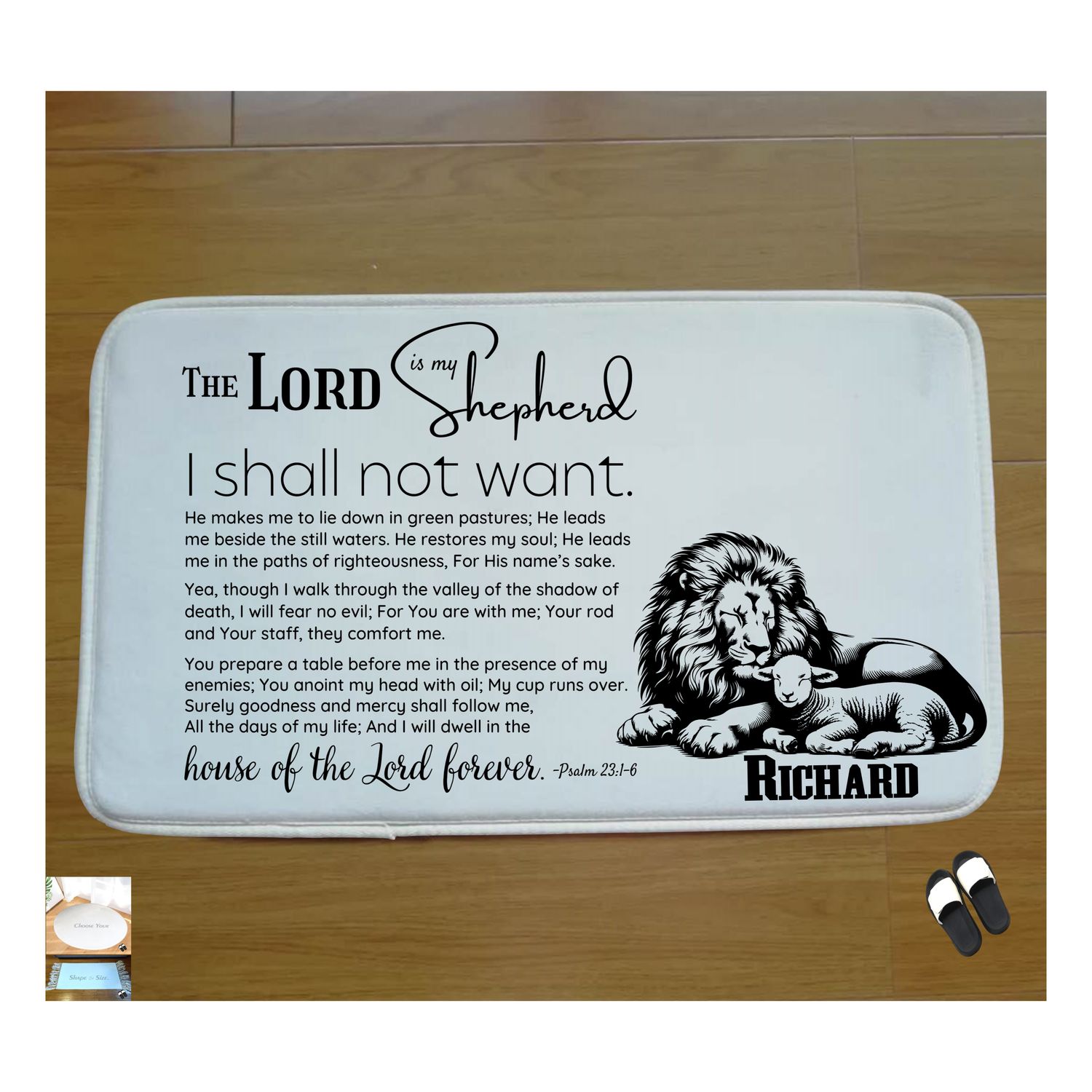 Christian Prayer Mat with Name |Religious Gift| Monogrammed Gift| Custom Church Gift| Blessing Mat| Prayer Room Accessory |Bedside Mat| Christian Comfort Gift| Faith-Inspired Home Decor