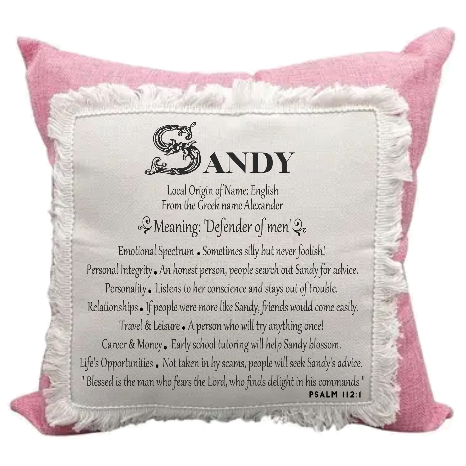 Customized Cushion with FIRST NAME meaning and origin along with unique Bible verse| First name gift| Customized gift| Custom Name| Baby Name| Personalized Cushion| Birthday Pillow| Boy Name|Girl Name