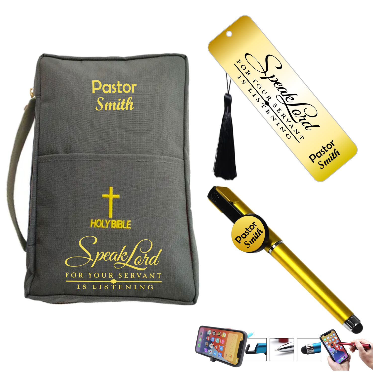 Bible Cover with Bookmark and Stylus Pen, Custom Religious Gift, Bible cover, Custom Bible Cover, Bible Case, Monogrammed Bible cover, Personalized Pen, Personalized Bookmark, Pastors Gift