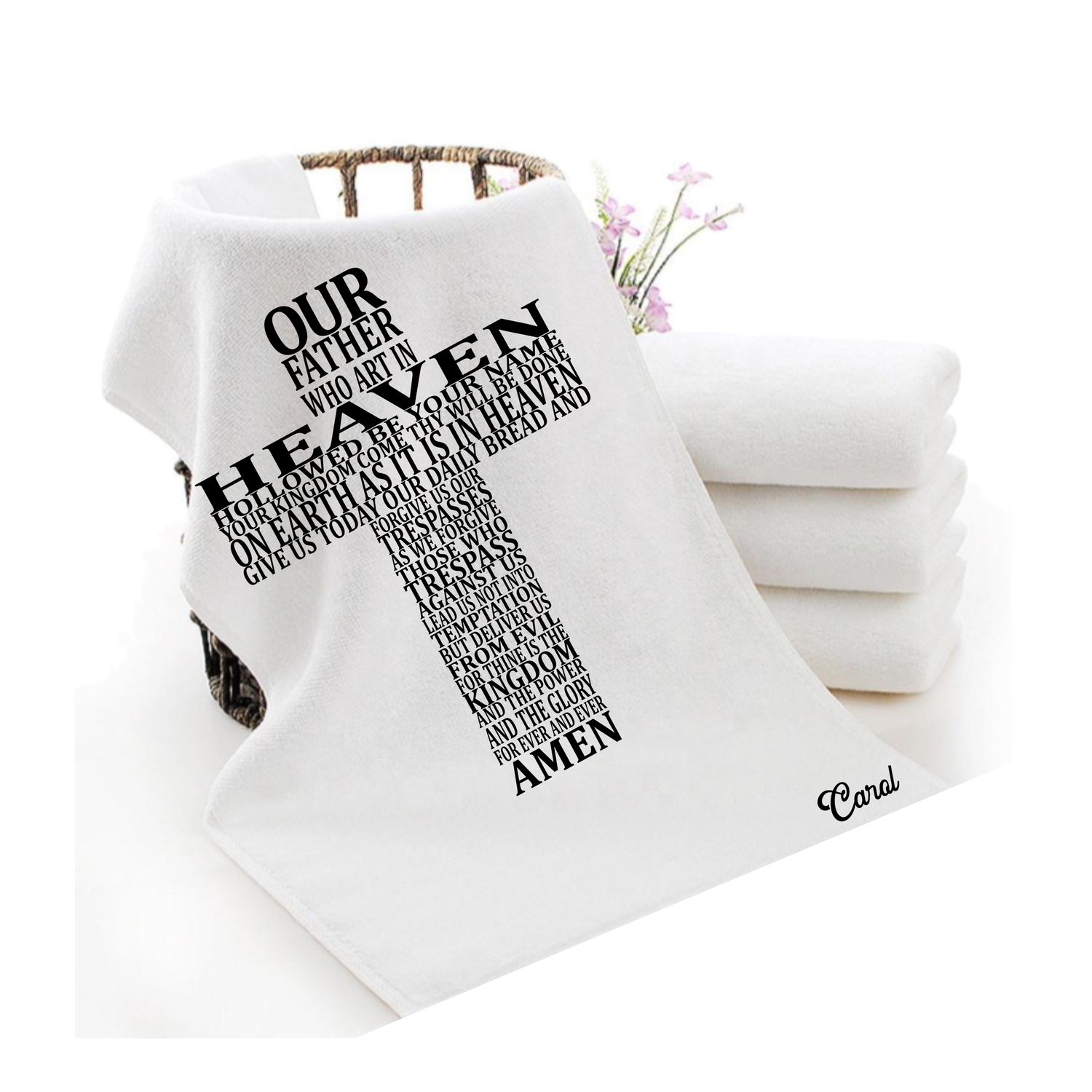 Personalized Scripture Towels| Personalized Religious Towels| Custom Faith-Based Towels| Biblical Towels| Church Towels with Quotes| Ministry Towels| Prayer Towels| Pillow Towels| Christian Towels