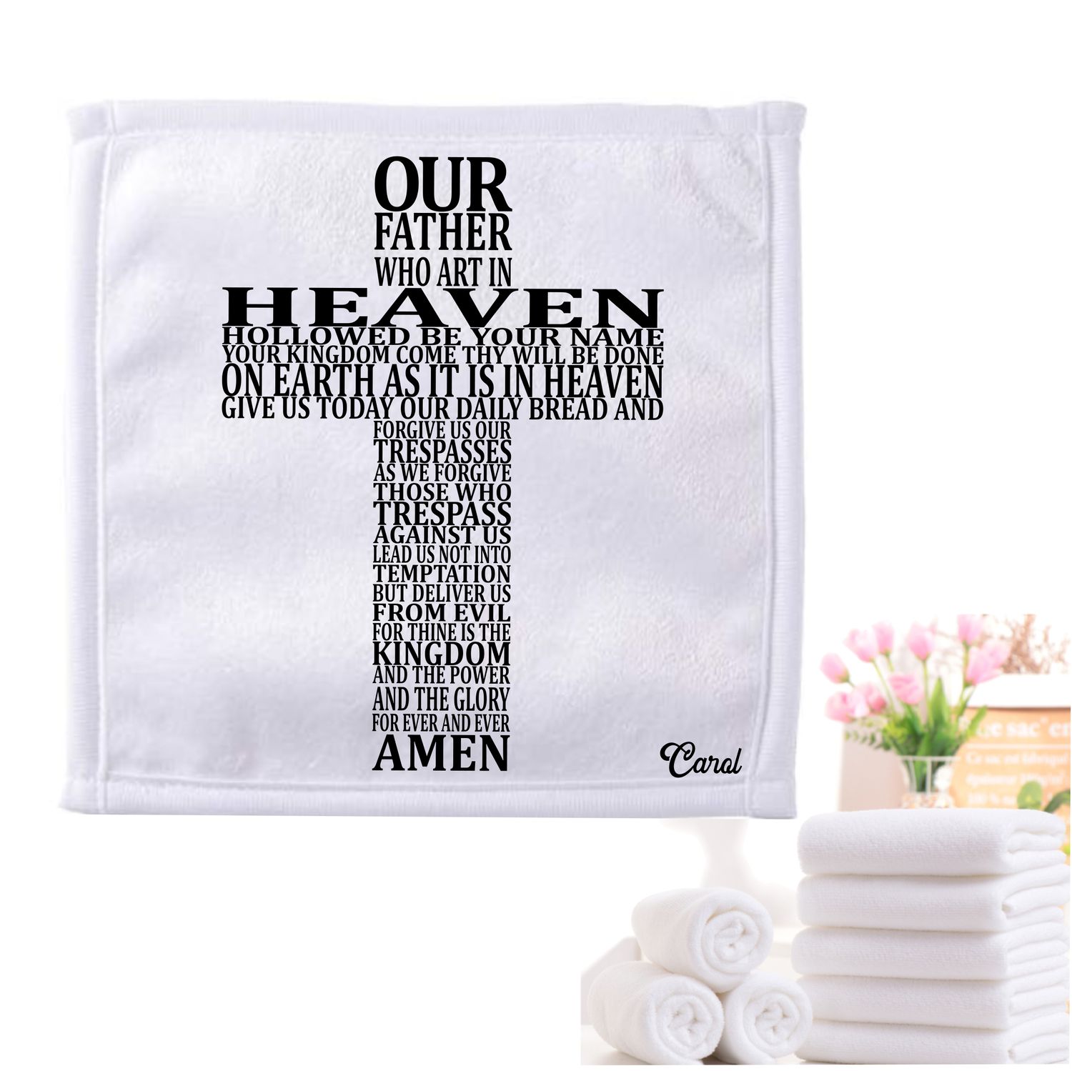 Personalized Scripture Towels| Personalized Religious Towels| Custom Faith-Based Towels| Biblical Towels| Church Towels with Quotes| Ministry Towels| Prayer Towels| Pillow Towels| Christian Towels