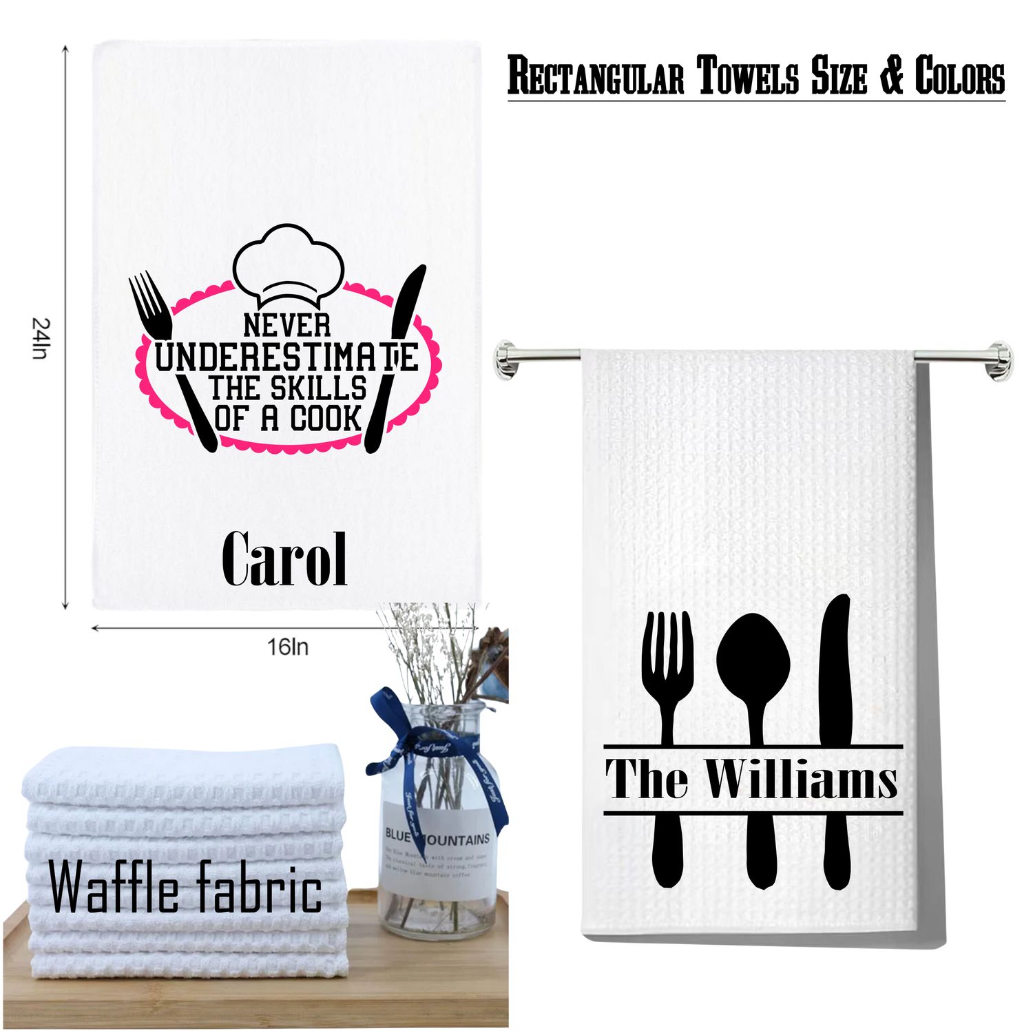 Customized Kitchen Towel | Personalized Towel| Inspirational Towel| Housewarming Gift| Dish Towel| Gift for Mom| Accent Towel Personalized Kitchen Towel, Kitchen Decor, Hand Towel, Hostess Gift