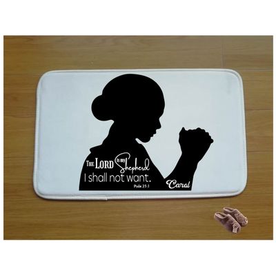 Christian Prayer Mat with Name |Religious Gift| Monogrammed Gift| Custom Church Gift| Blessing Mat| Prayer Room Accessory |Bedside Mat| Christian Comfort Gift| Faith-Inspired Home Decor