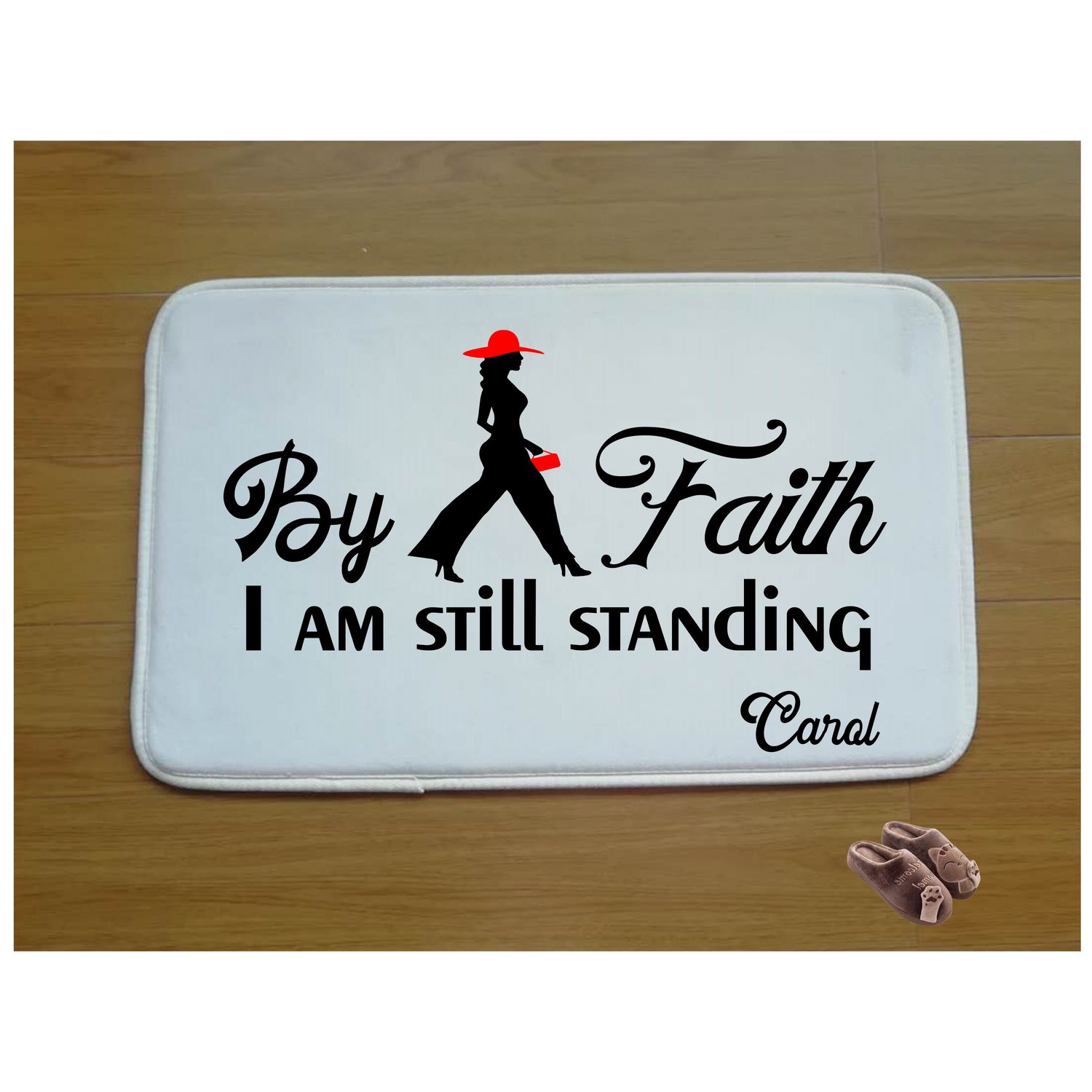 Christian Prayer Mat with Name |Religious Gift| Monogrammed Gift| Custom Church Gift| Blessing Mat| Prayer Room Accessory |Bedside Mat| Christian Comfort Gift| Faith-Inspired Home Decor