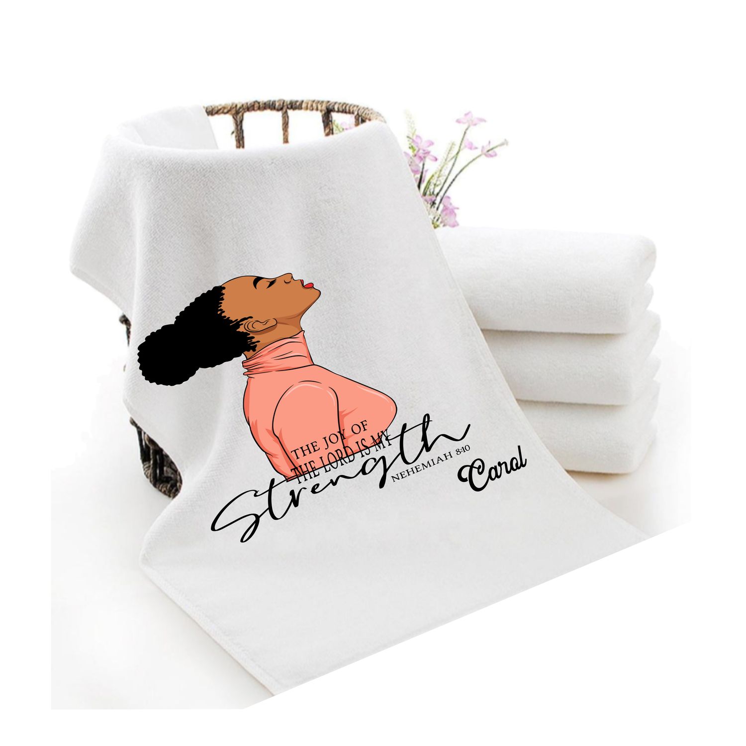 Personalized Scripture Towels| Personalized Religious Towels| Custom Faith-Based Towels| Biblical Towels| Church Towels with Quotes| Ministry Towels| Prayer Towels| Pillow Towels| Christian Towels