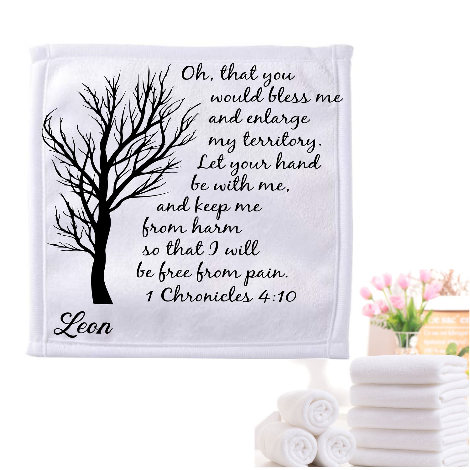Personalized Scripture Towels| Personalized Religious Towels| Custom Faith-Based Towels| Biblical Towels| Church Towels with Quotes| Ministry Towels| Prayer Towels| Pillow Towels| Christian Towels