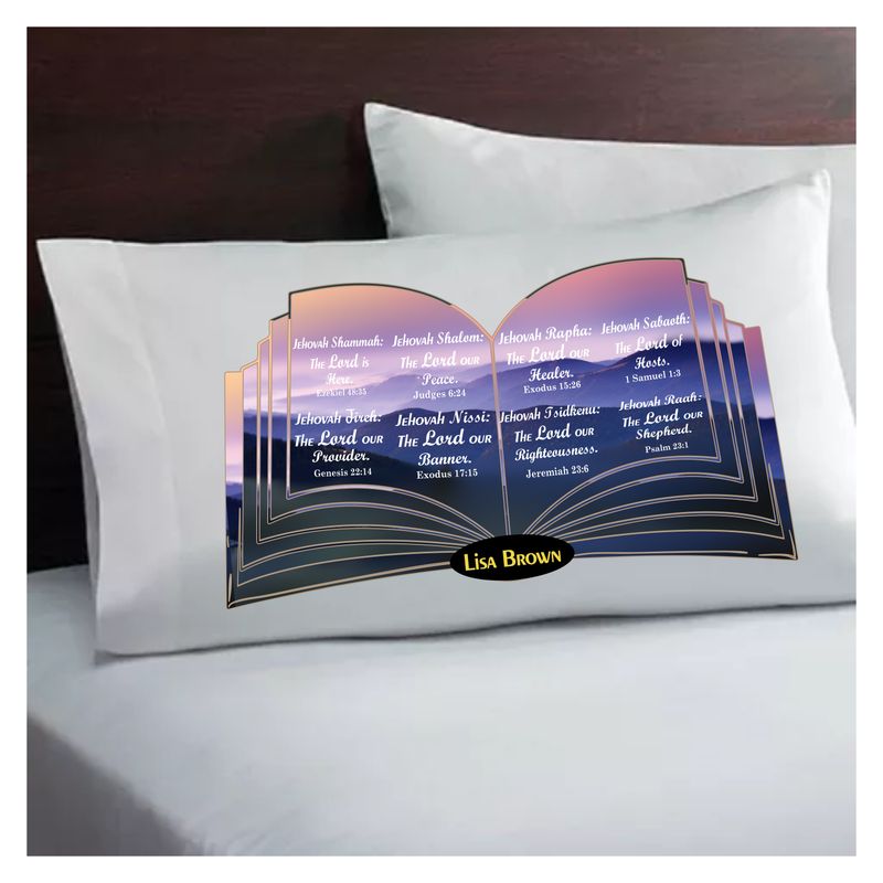 Inspirational pillowcase for nightly prayer and reflection
