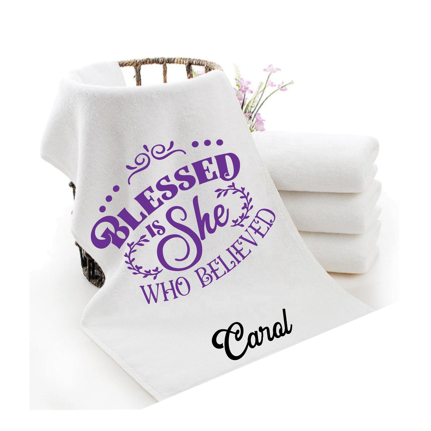 Personalized Scripture Towels| Personalized Religious Towels| Custom Faith-Based Towels| Biblical Towels| Church Towels with Quotes| Ministry Towels| Prayer Towels| Pillow Towels| Christian Towels