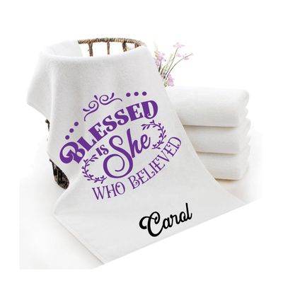 Personalized Scripture Towels| Personalized Religious Towels| Custom Faith-Based Towels| Biblical Towels| Church Towels with Quotes| Ministry Towels| Prayer Towels| Pillow Towels| Christian Towels