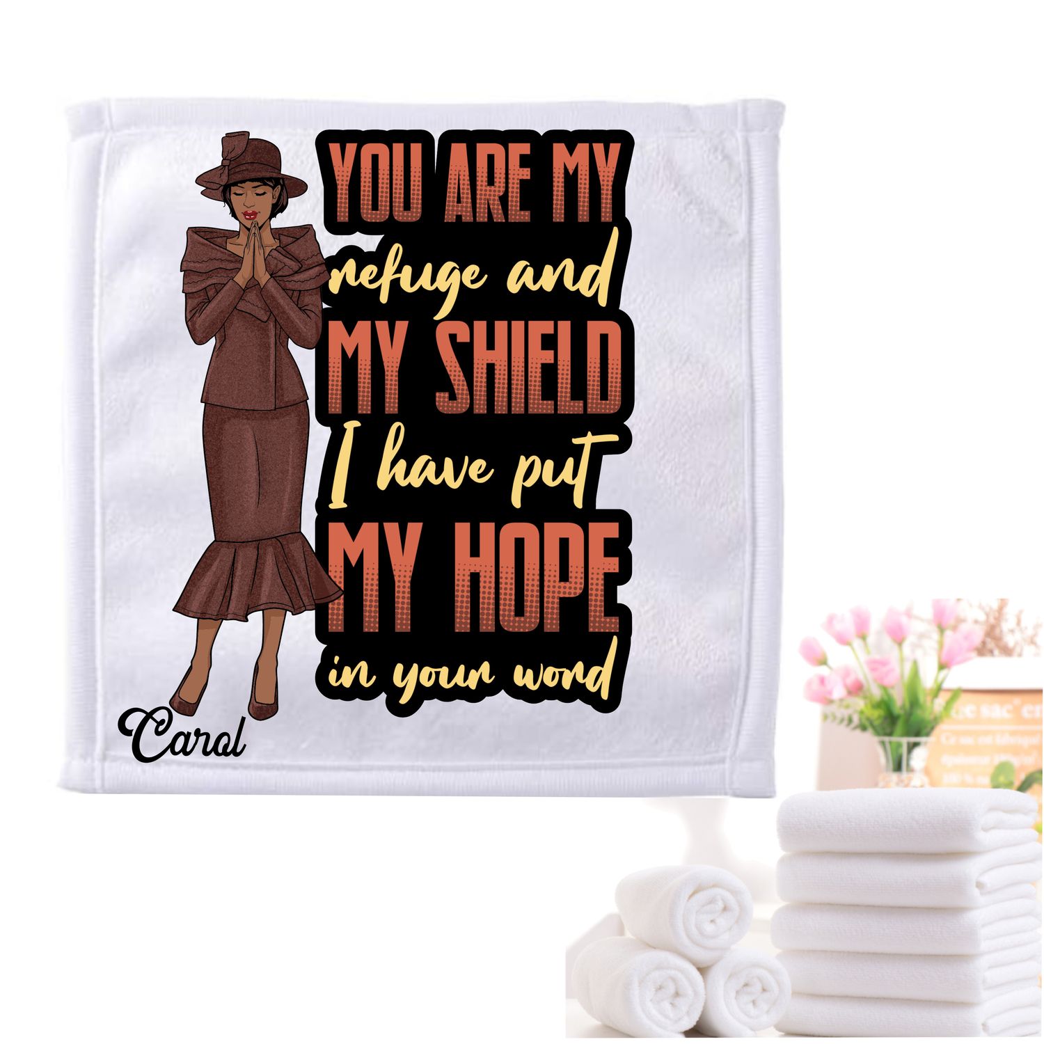 Personalized Scripture Towels| Personalized Religious Towels| Custom Faith-Based Towels| Biblical Towels| Church Towels with Quotes| Ministry Towels| Prayer Towels| Pillow Towels| Christian Towels