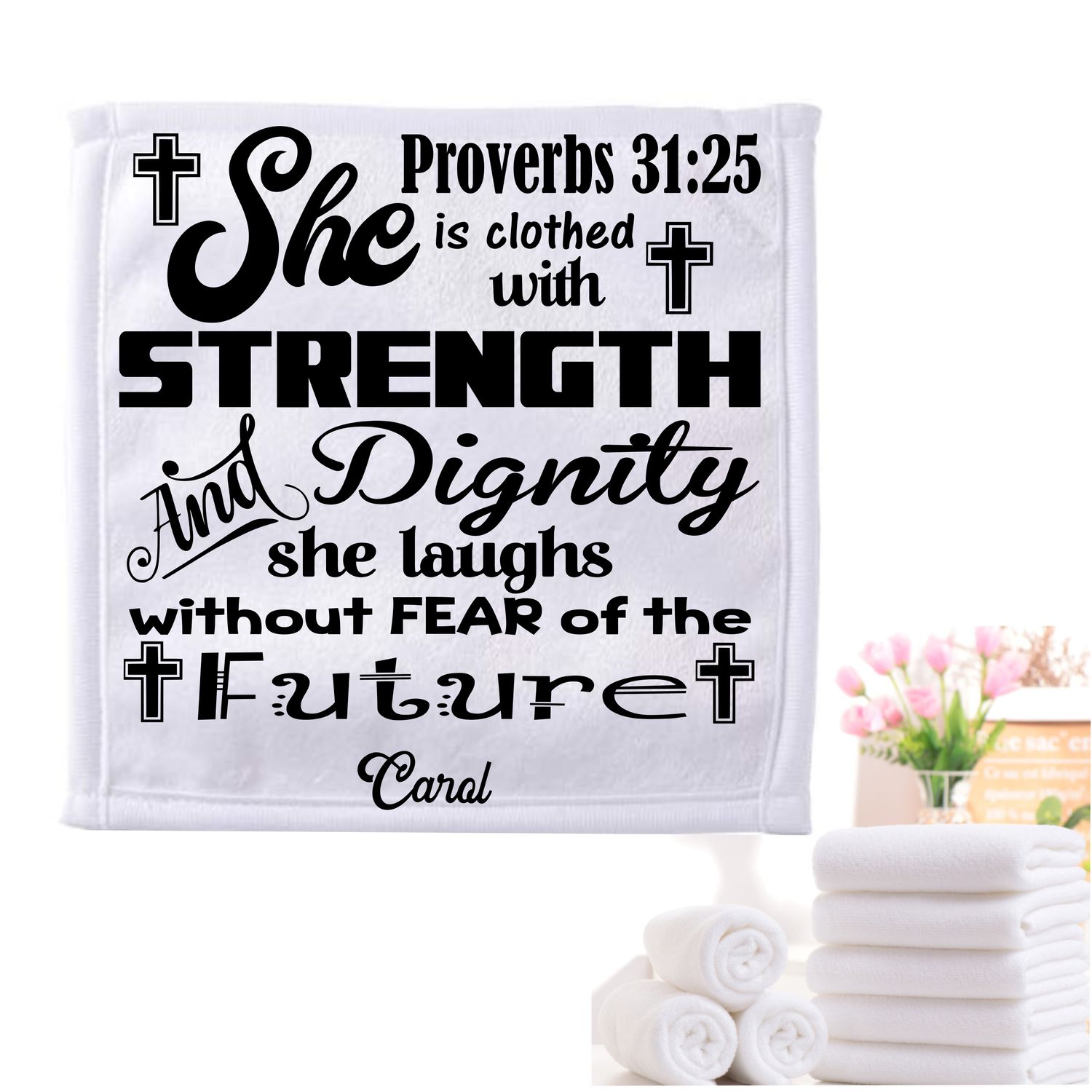 Personalized Scripture Towels| Personalized Religious Towels| Custom Faith-Based Towels| Biblical Towels| Church Towels with Quotes| Ministry Towels| Prayer Towels| Pillow Towels| Christian Towels