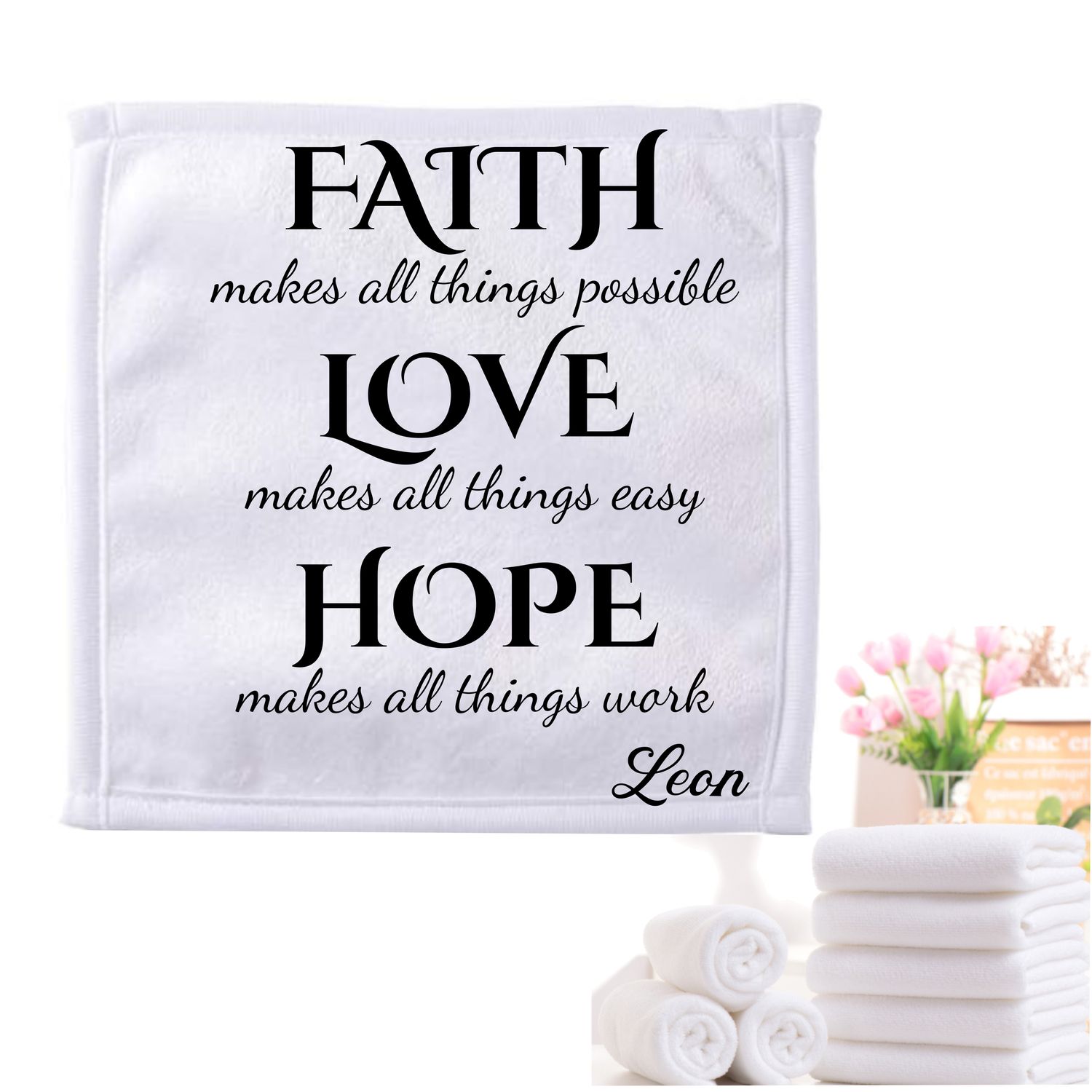 Personalized Scripture Towels| Personalized Religious Towels| Custom Faith-Based Towels| Biblical Towels| Church Towels with Quotes| Ministry Towels| Prayer Towels| Pillow Towels| Christian Towels