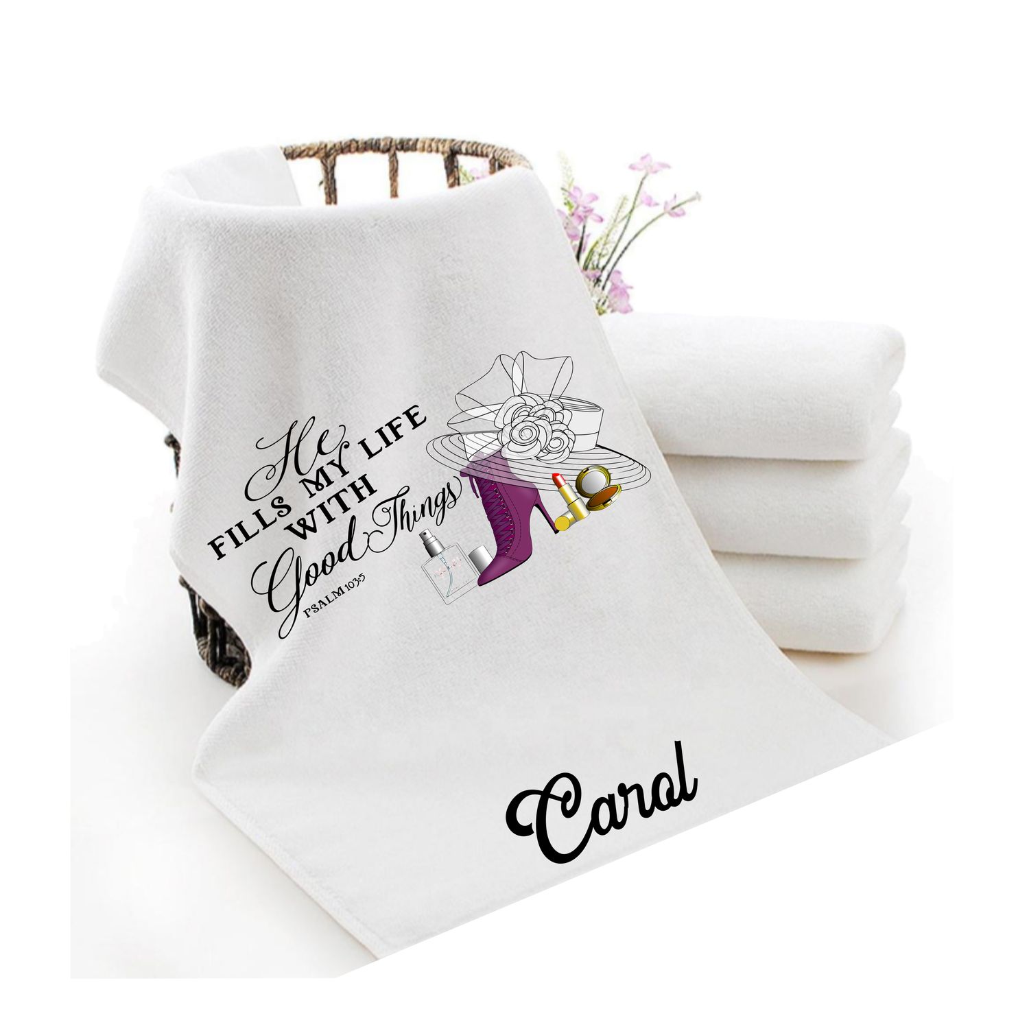Personalized Scripture Towels| Personalized Religious Towels| Custom Faith-Based Towels| Biblical Towels| Church Towels with Quotes| Ministry Towels| Prayer Towels| Pillow Towels| Christian Towels