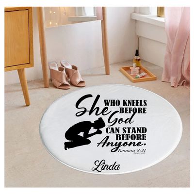 Christian Prayer Mat with Name |Religious Gift| Monogrammed Gift| Custom Church Gift| Blessing Mat| Prayer Room Accessory |Bedside Mat| Christian Comfort Gift| Faith-Inspired Home Decor