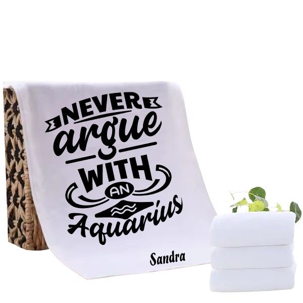 Monogrammed Towels| Luxury Personalized Birthday Towels| Family Towels| Personalized Hand Towels| Custom Beach Towels| Personalized Bath Towels| Beach &amp; Pool Party Gift| Birth Sign Gift| Zodiac Sign