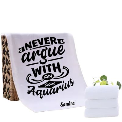 Monogrammed Towels| Luxury Personalized Birthday Towels| Family Towels| Personalized Hand Towels| Custom Beach Towels| Personalized Bath Towels| Beach &amp; Pool Party Gift| Birth Sign Gift| Zodiac Sign