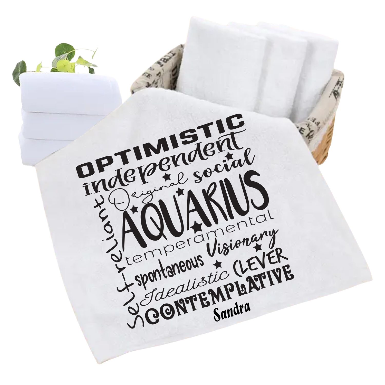 Monogrammed Towels| Luxury Personalized Birthday Towels| Family Towels| Personalized Hand Towels| Custom Beach Towels| Personalized Bath Towels| Beach &amp; Pool Party Gift| Birth Sign Gift| Zodiac Sign