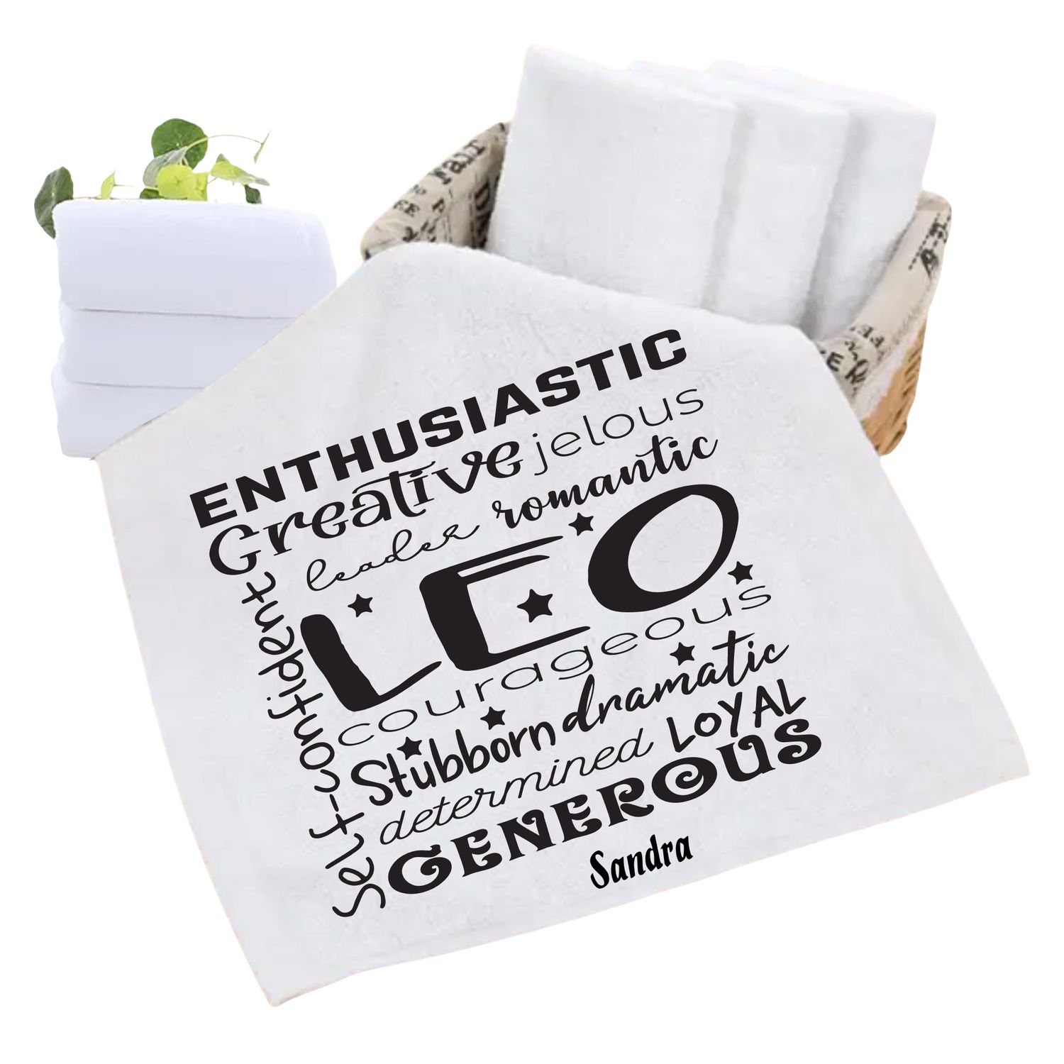 Monogrammed Towels| Luxury Personalized Birthday Towels| Family Towels| Personalized Hand Towels| Custom Beach Towels| Personalized Bath Towels| Beach &amp; Pool Party Gift| Birth Sign Gift| Zodiac Sign