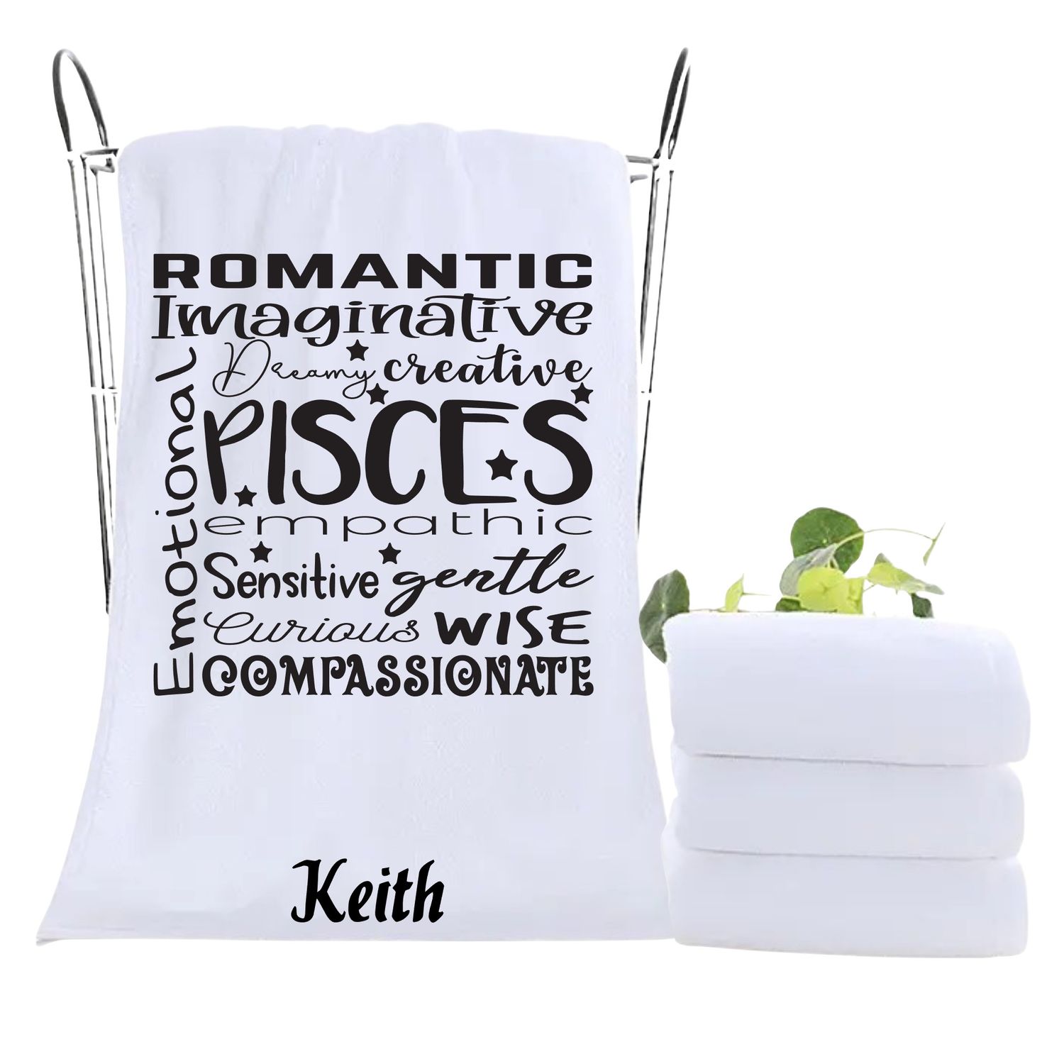 Monogrammed Towels| Luxury Personalized Birthday Towels| Family Towels| Personalized Hand Towels| Custom Beach Towels| Personalized Bath Towels| Beach &amp; Pool Party Gift| Birth Sign Gift| Zodiac Sign