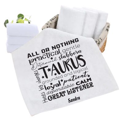 Monogrammed Towels| Luxury Personalized Birthday Towels| Family Towels| Personalized Hand Towels| Custom Beach Towels| Personalized Bath Towels| Beach & Pool Party Gift| Birth Sign Gift| Zodiac Sign