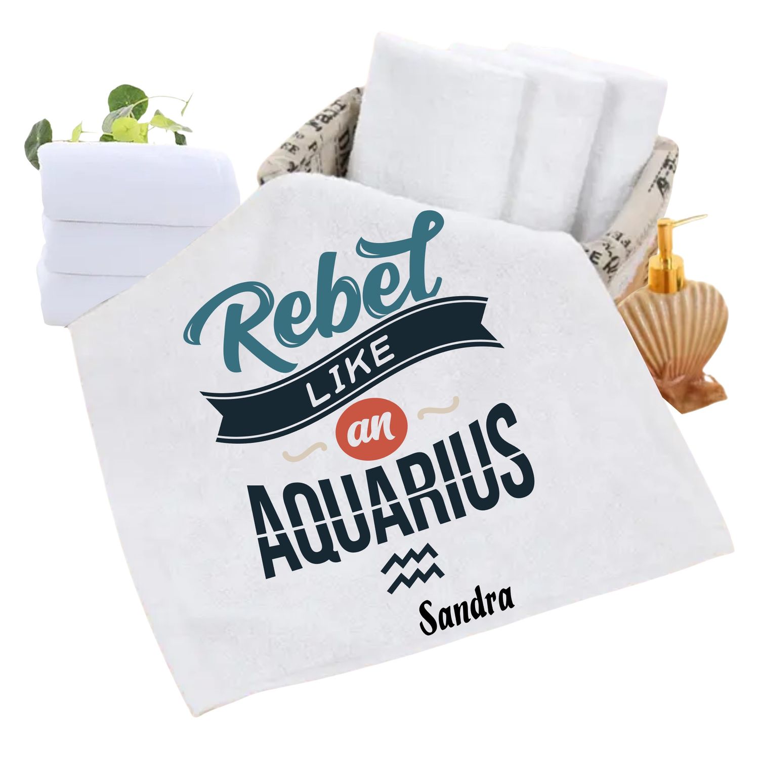 Monogrammed Towels| Luxury Personalized Birthday Towels| Family Towels| Personalized Hand Towels| Custom Beach Towels| Personalized Bath Towels| Beach &amp; Pool Party Gift| Birth Sign Gift| Zodiac Sign