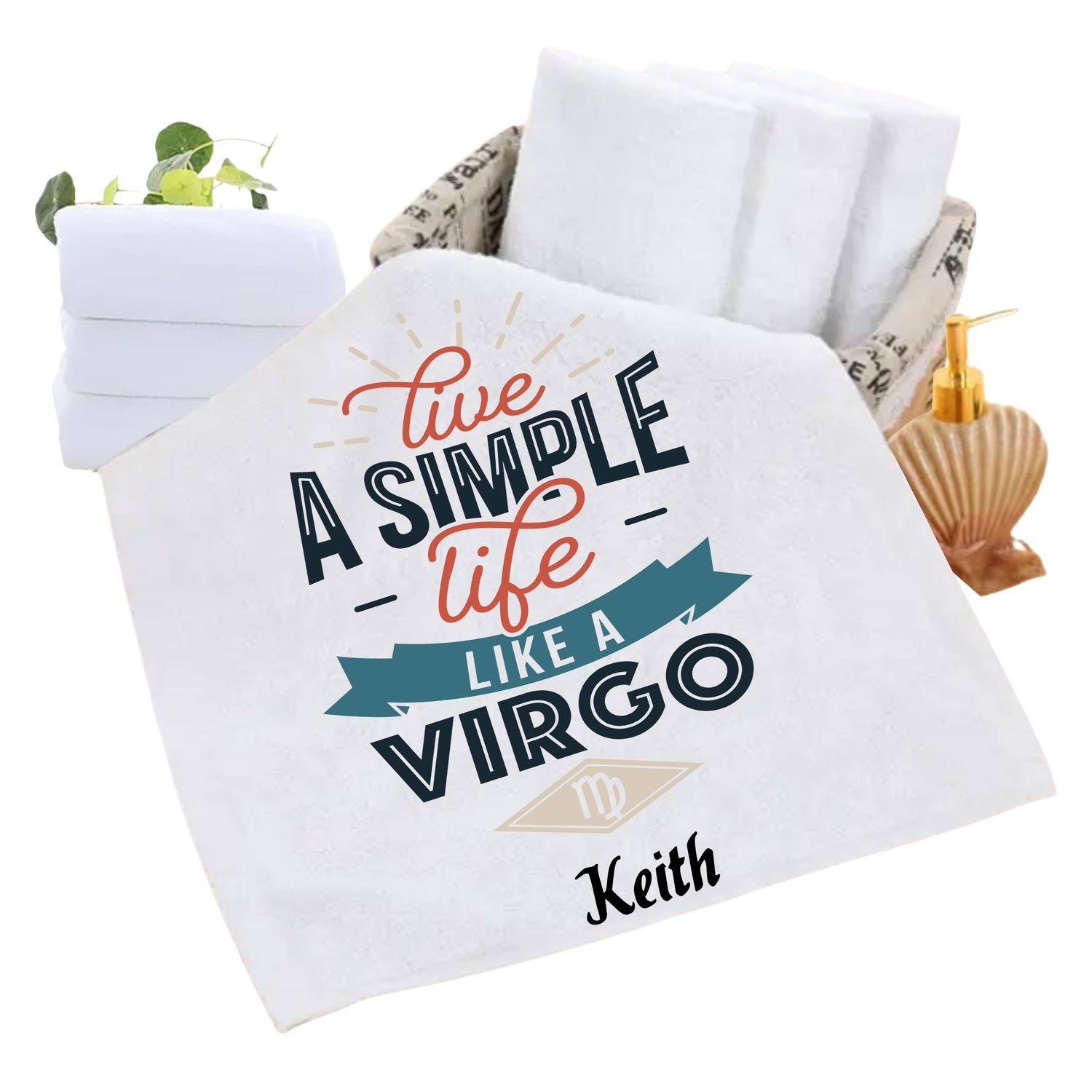 Monogrammed Towels| Luxury Personalized Birthday Towels| Family Towels| Personalized Hand Towels| Custom Beach Towels| Personalized Bath Towels| Beach &amp; Pool Party Gift| Birth Sign Gift| Zodiac Sign