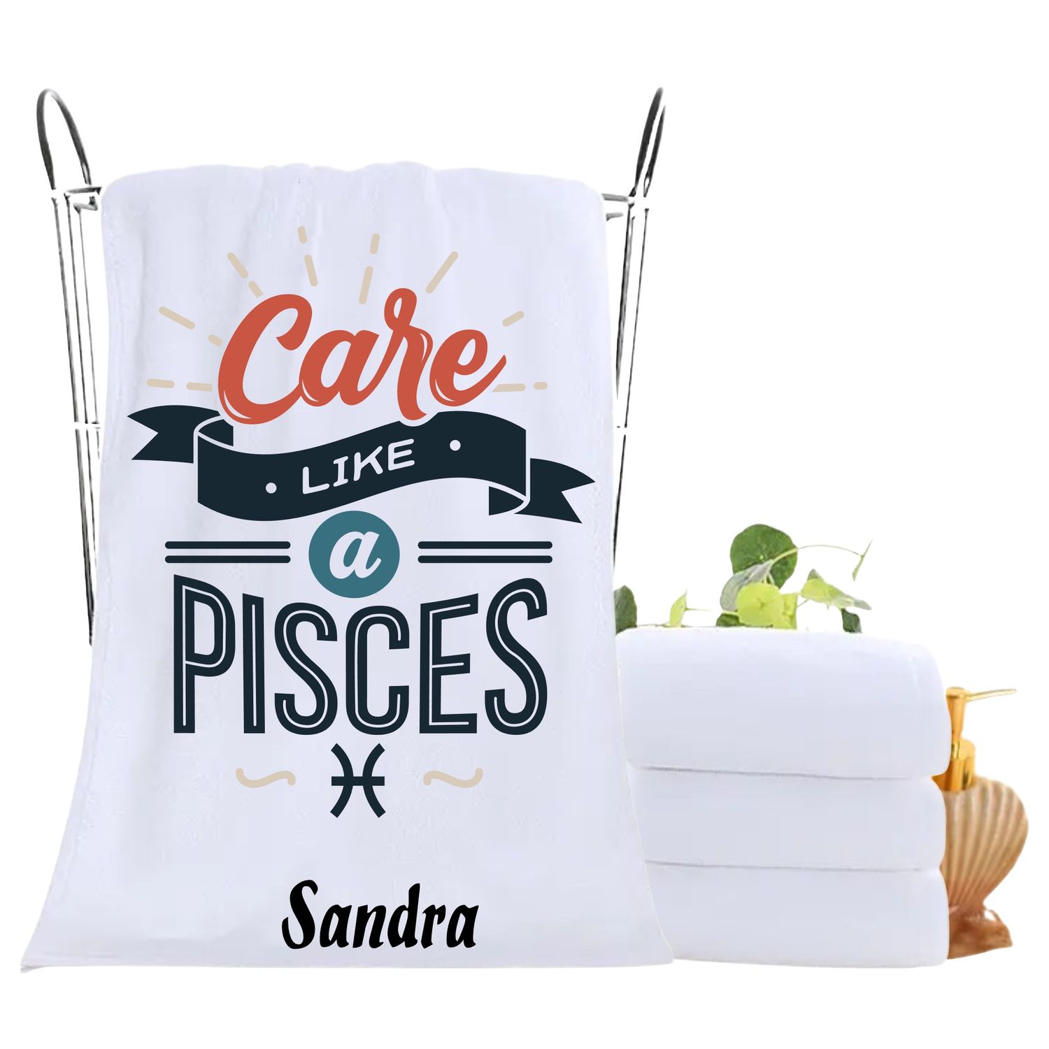 Monogrammed Towels| Luxury Personalized Birthday Towels| Family Towels| Personalized Hand Towels| Custom Beach Towels| Personalized Bath Towels| Beach &amp; Pool Party Gift| Birth Sign Gift| Zodiac Sign