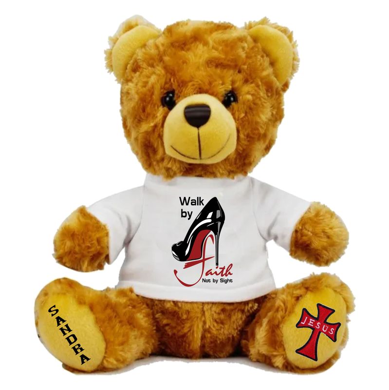Personalized Scripture Teddy Bear with Name | Faithful Comfort Gift | Birthday Bear | Grad Bear | Customized Stuffed Animal Personalized Scripture Teddy Bear with Name | Faithful Comfort Gift | Birthday Bear | Grad Bear | Customized Stuffed Animal