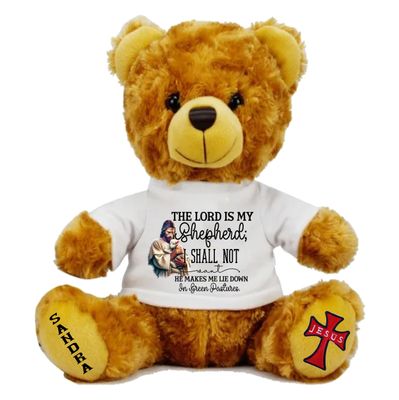 Personalized Scripture Teddy Bear with Name | Faithful Comfort Gift | Birthday Bear | Grad Bear | Customized Stuffed Animal Personalized Scripture Teddy Bear with Name | Faithful Comfort Gift | Birthday Bear | Grad Bear | Customized Stuffed Animal