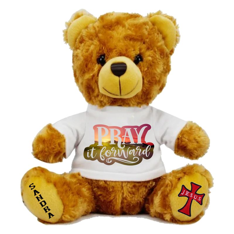 Personalized Scripture Teddy Bear with Name | Faithful Comfort Gift | Birthday Bear | Grad Bear | Customized Stuffed Animal Personalized Scripture Teddy Bear with Name | Faithful Comfort Gift | Birthday Bear | Grad Bear | Customized Stuffed Animal