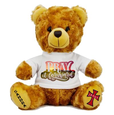 Personalized Scripture Teddy Bear with Name | Faithful Comfort Gift | Birthday Bear | Grad Bear | Customized Stuffed Animal