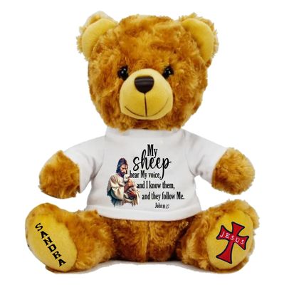 Personalized Scripture Teddy Bear with Name | Faithful Comfort Gift | Birthday Bear | Grad Bear | Customized Stuffed Animal Personalized Scripture Teddy Bear with Name | Faithful Comfort Gift | Birthday Bear | Grad Bear | Customized Stuffed Animal