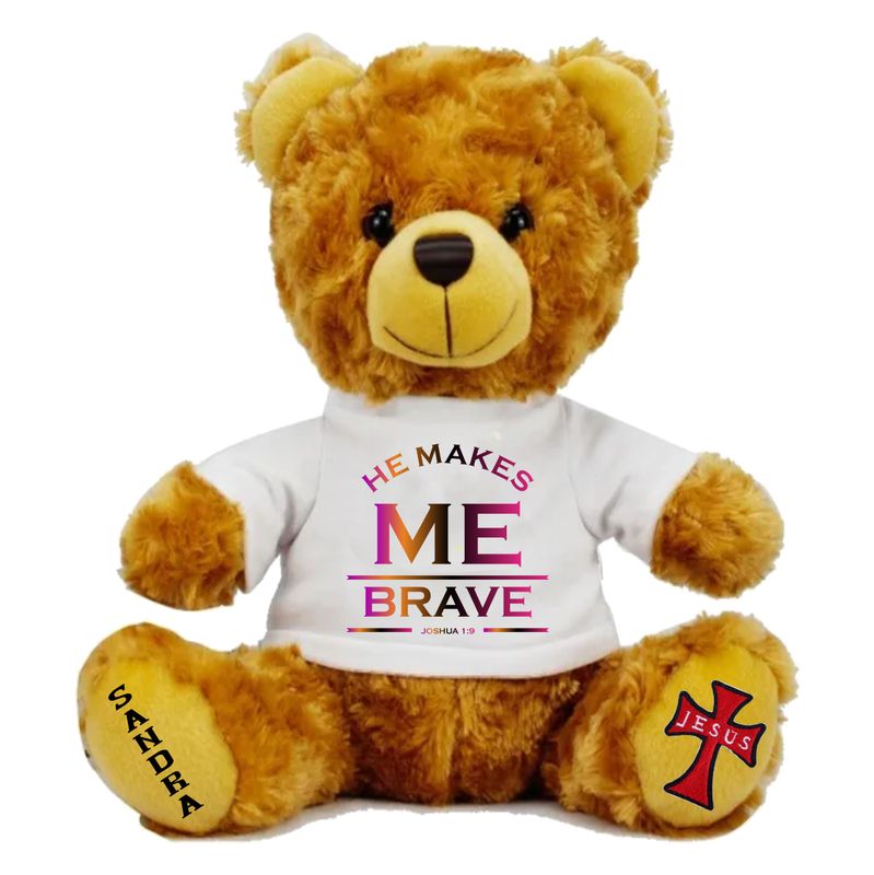 Personalized Scripture Teddy Bear with Name | Faithful Comfort Gift | Birthday Bear | Grad Bear | Customized Stuffed Animal Personalized Scripture Teddy Bear with Name | Faithful Comfort Gift | Birthday Bear | Grad Bear | Customized Stuffed Animal