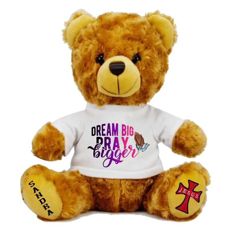 Personalized Scripture Teddy Bear with Name | Faithful Comfort Gift | Birthday Bear | Grad Bear | Customized Stuffed Animal Personalized Scripture Teddy Bear with Name | Faithful Comfort Gift | Birthday Bear | Grad Bear | Customized Stuffed Animal