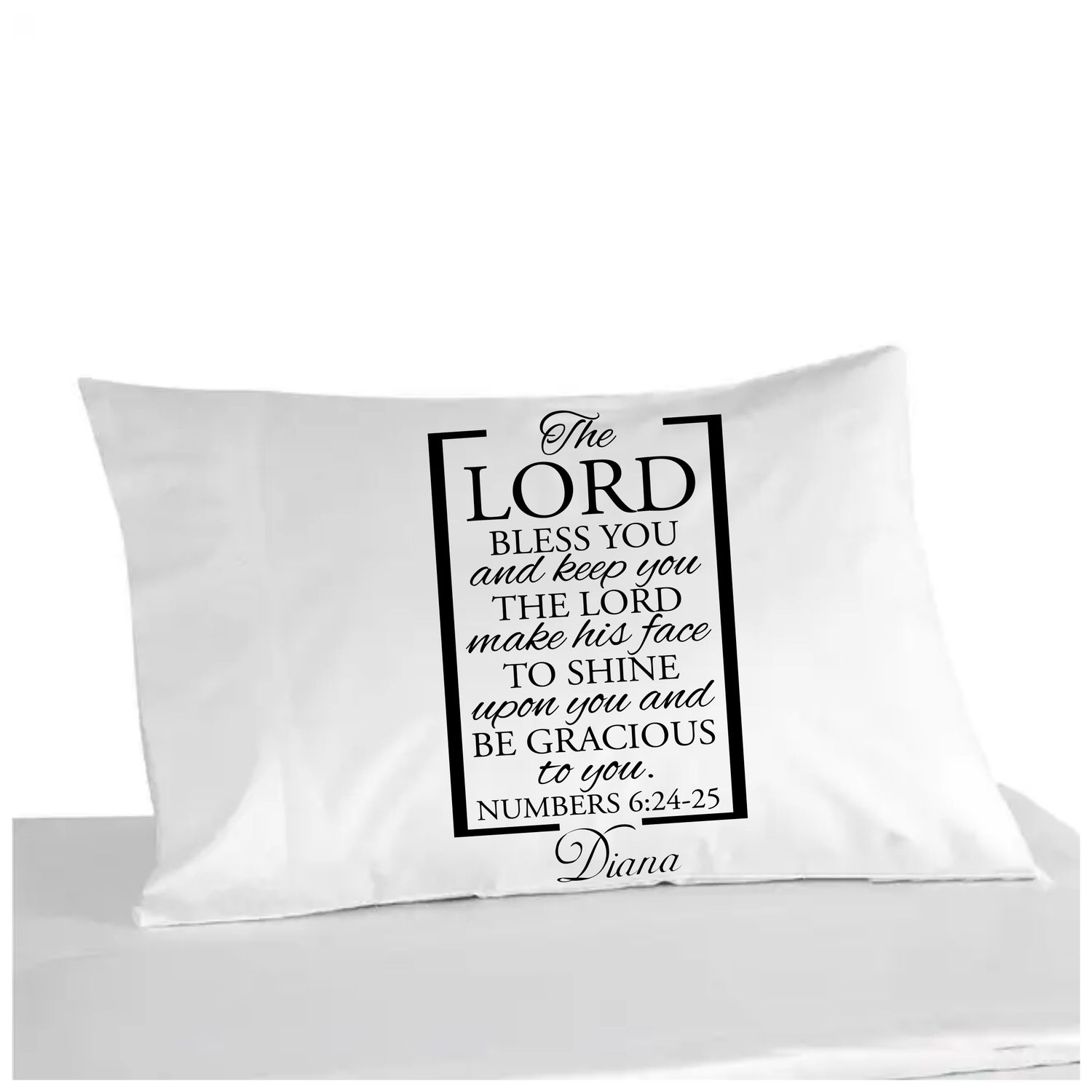 Faith-inspired pillowcase with comforting quotes and soft cotton blend fabric