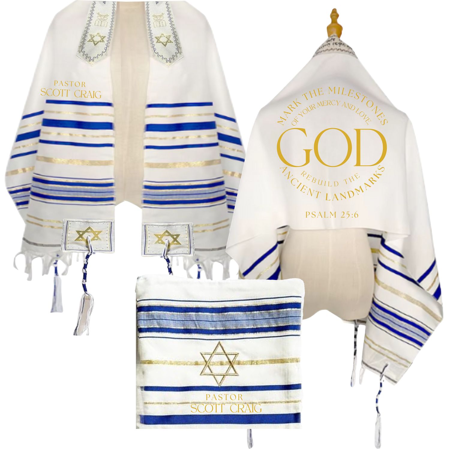 Personalized Prayer Shawl with Name &amp; Scripture | Christian Messianic Tallit | Faith-Inspired Comfort Gift for Men &amp; Women