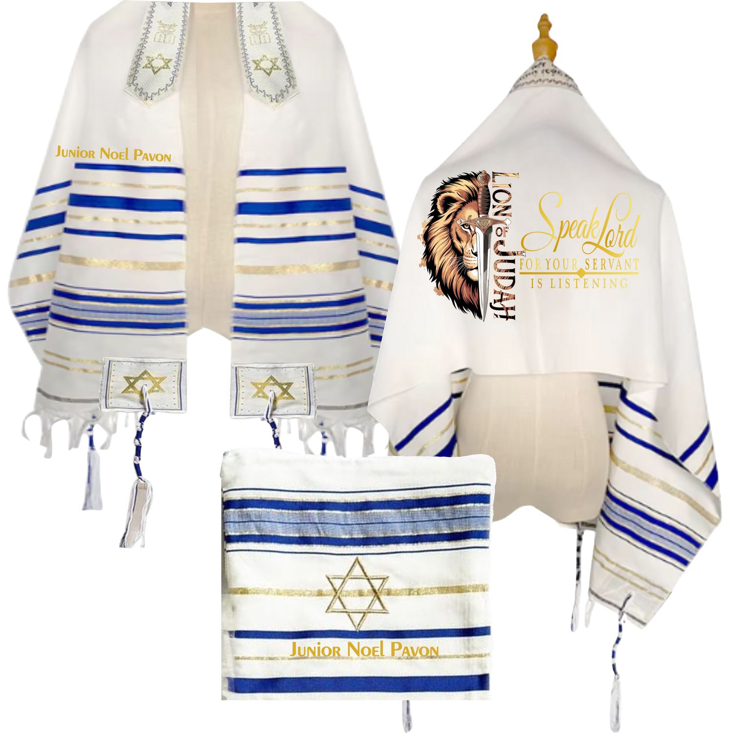 Personalized Prayer Shawl with Name &amp; Scripture | Christian Messianic Tallit | Faith-Inspired Comfort Gift for Men &amp; Women
