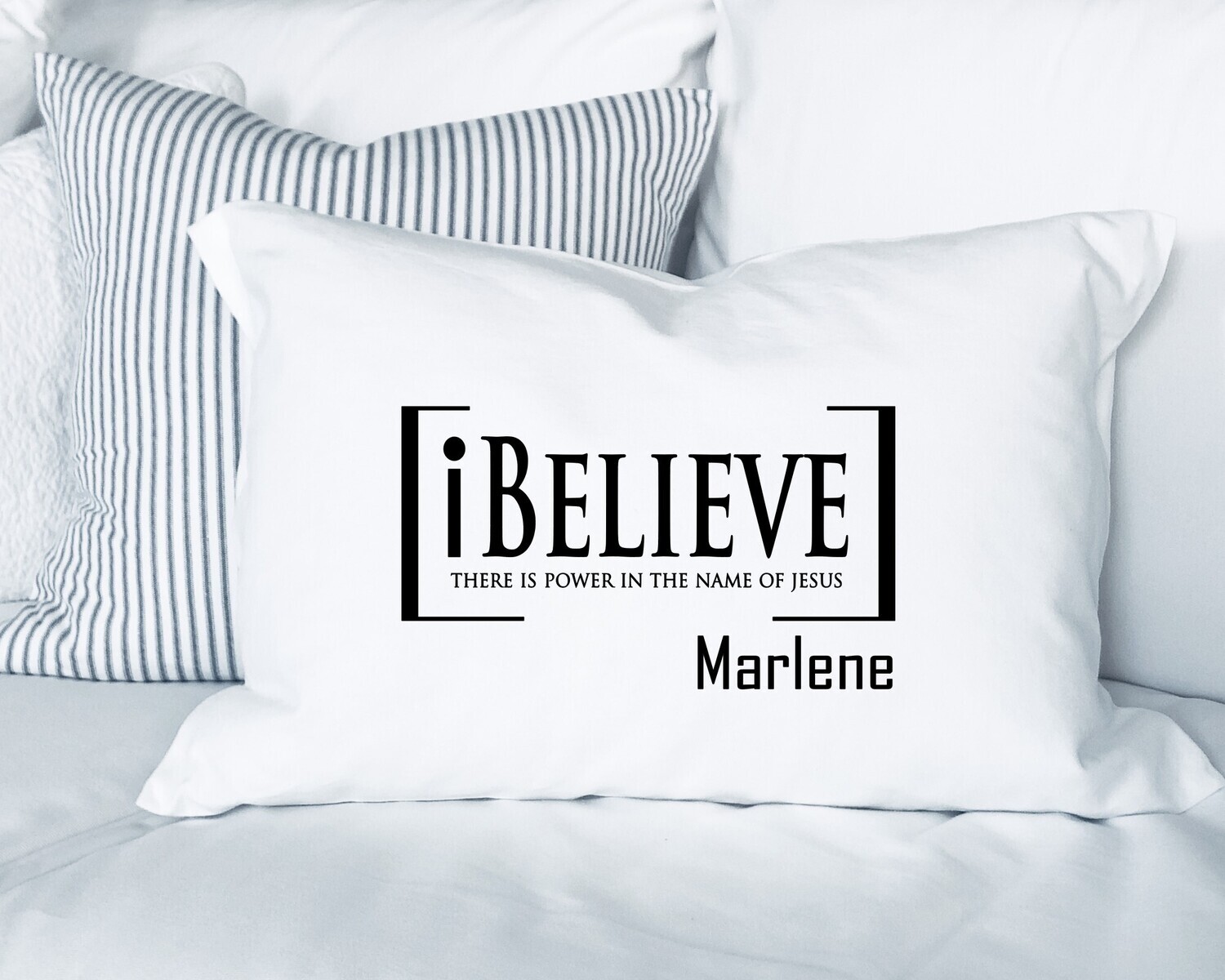 Sweet dreams pillowcase with custom name and heartfelt bedtime prayer