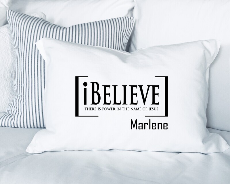 Sweet dreams pillowcase with custom name and heartfelt bedtime prayer