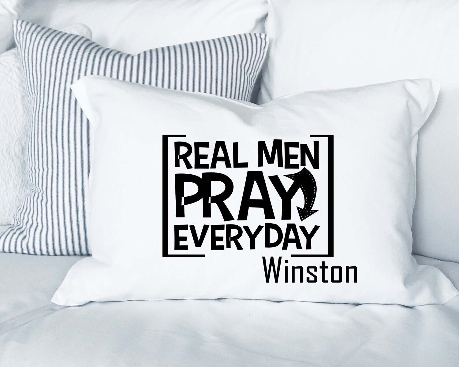 Christian gift pillowcase with bedtime prayers and inspirational messages