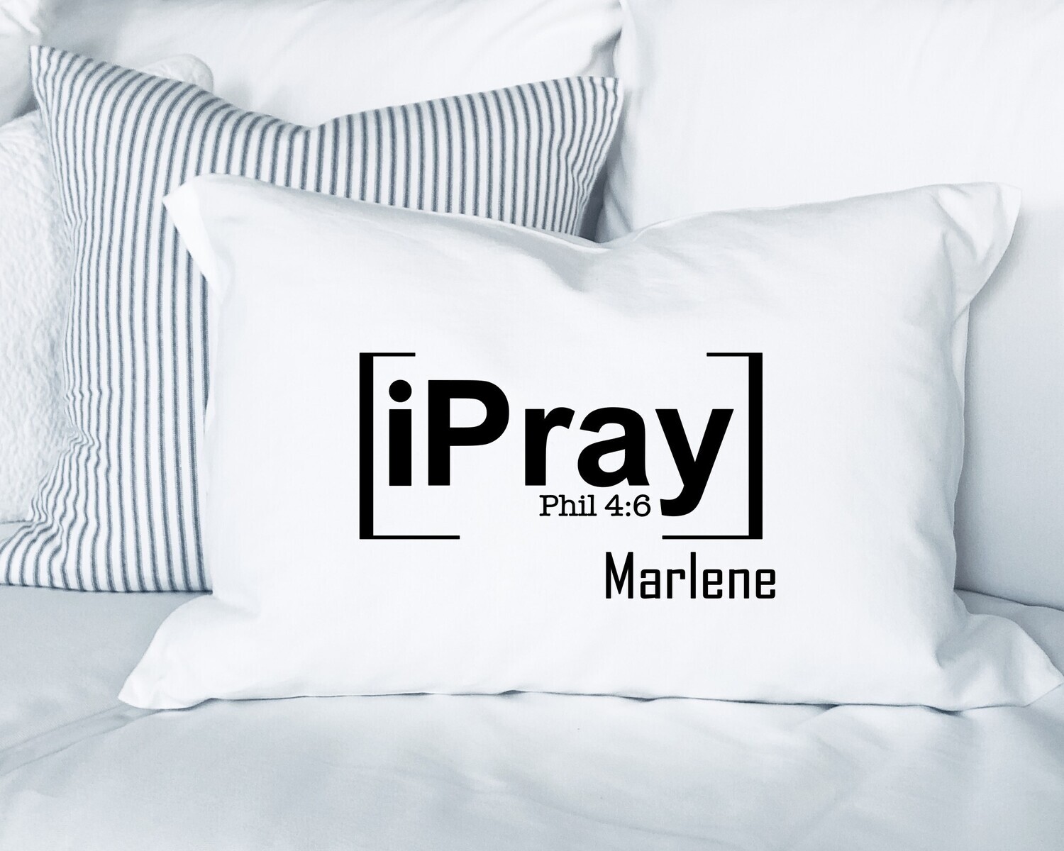 Faith-inspired pillowcase with comforting quotes and soft cotton blend fabric