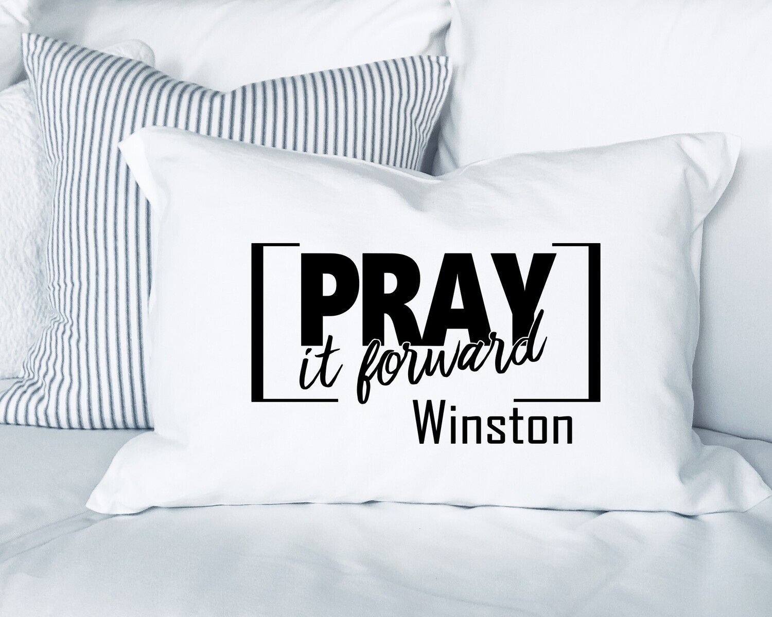 Elegant Christian pillowcase ideal for birthdays, baptisms, or holidays