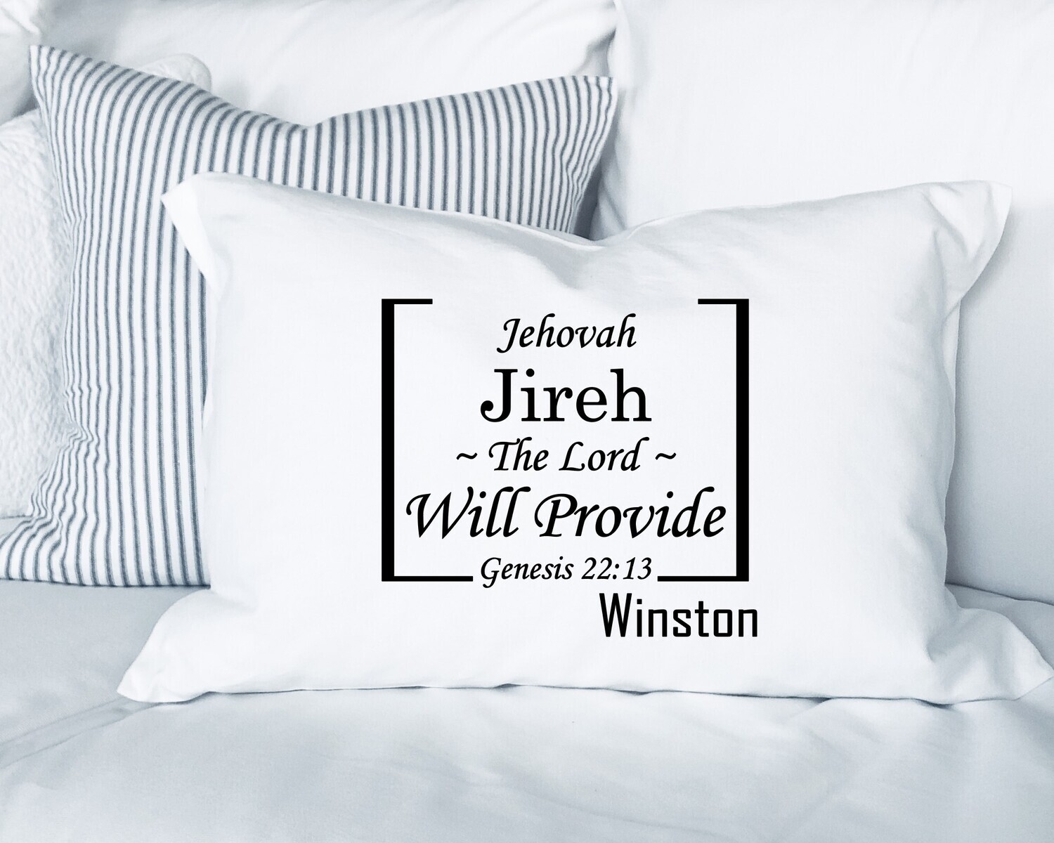 Scripture-themed pillowcase designed for peaceful, faith-filled sleep
