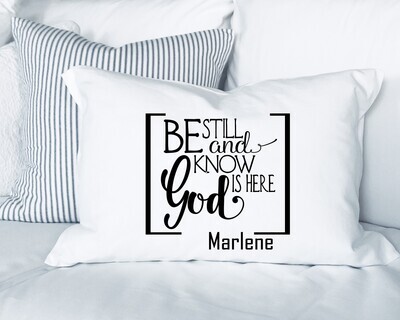 Faith-inspired pillowcase with comforting quotes and soft cotton blend fabric