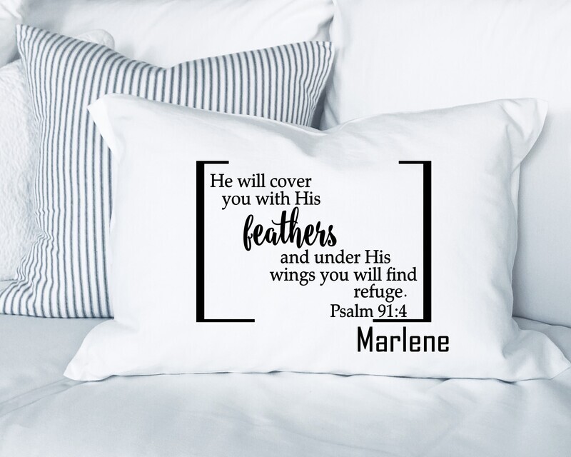 Personalized bedtime blessing pillowcase for spiritual comfort